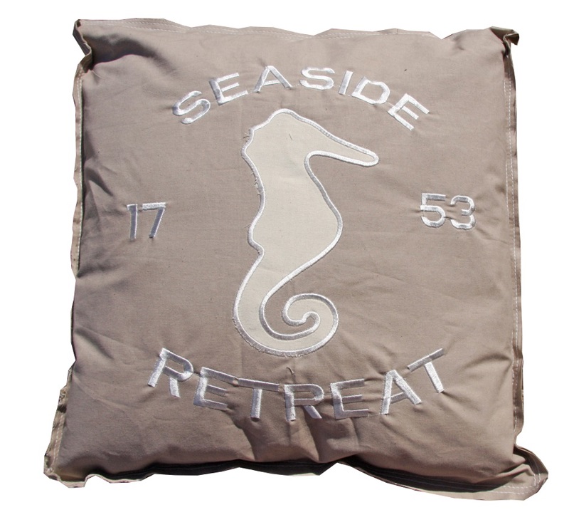 Seahorse Cushion Grey